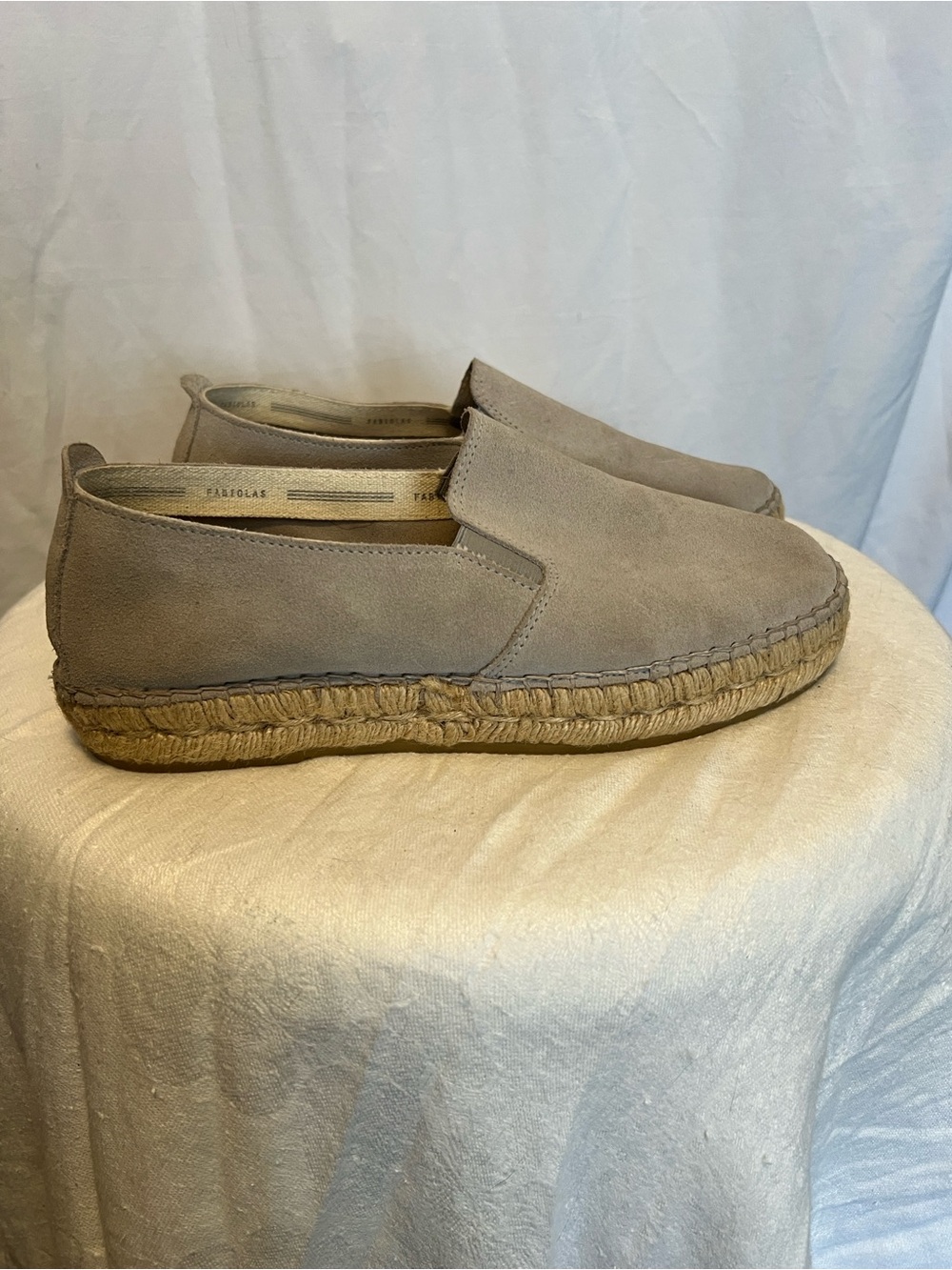 Fabiola’s Women's Slip-On Suede Espadrilles in Taupe